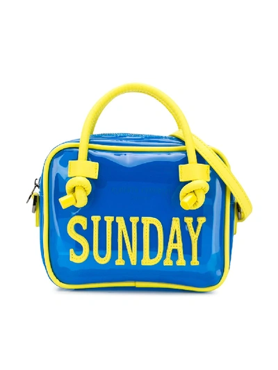 Shop Alberta Ferretti Sunday Bag In Blue