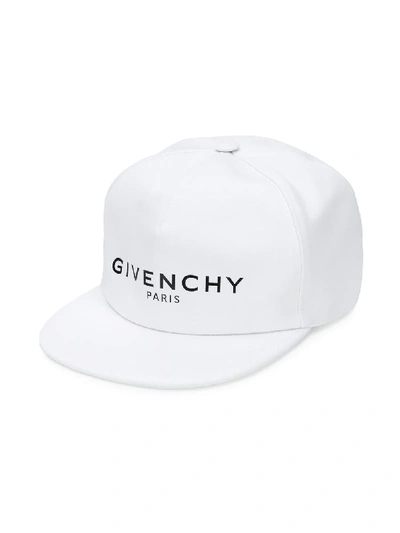 Shop Givenchy Logo Print Cap In White