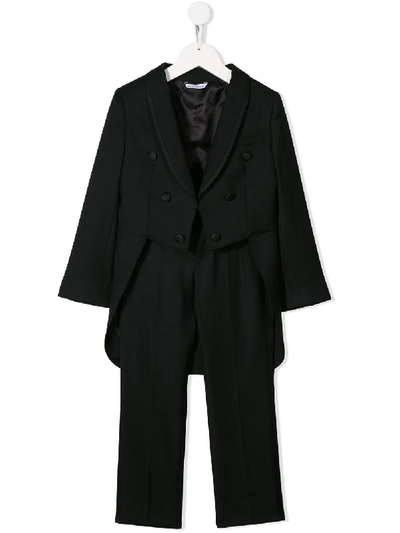 Shop Dolce & Gabbana Single-breasted Stretch-wool Suit In Black