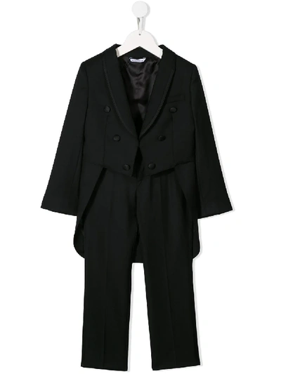 Dolce & Gabbana Tail Blazer Two-piece Suit In Black