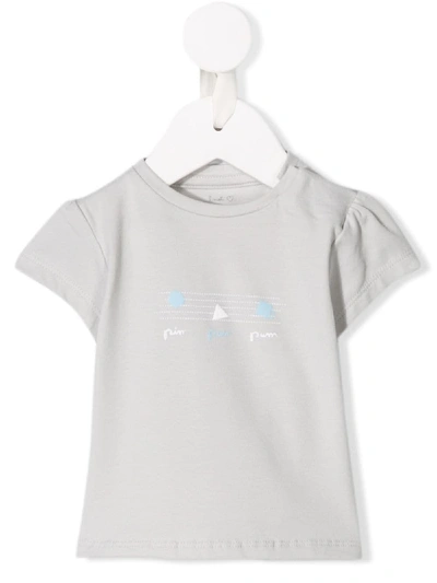 Knot Round Neck T-shirt In Grey