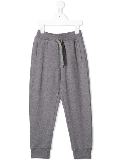 Shop Dolce & Gabbana Logo-tag Track Pants In Grey
