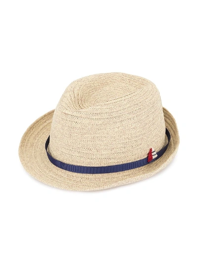 Shop Familiar Straw Hat In Brown