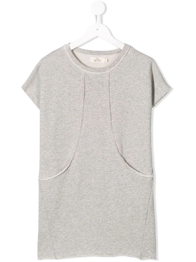 Shop Andorine Shortsleeved Sweatshirt Dress In Grey