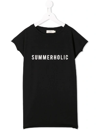 Shop Andorine Printed T-shirt Dress In Black