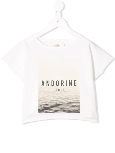 Shop Andorine Printed T-shirt In White