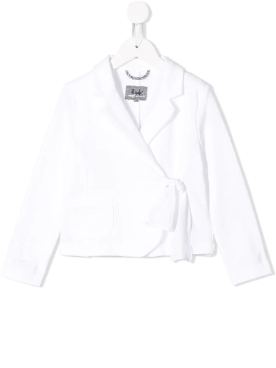 Il Gufo Wrap-around Blazer In White