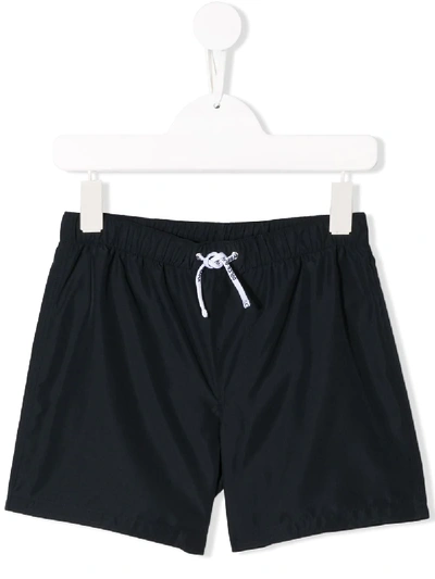 Shop Dolce & Gabbana Navy Blue Swimming Shorts