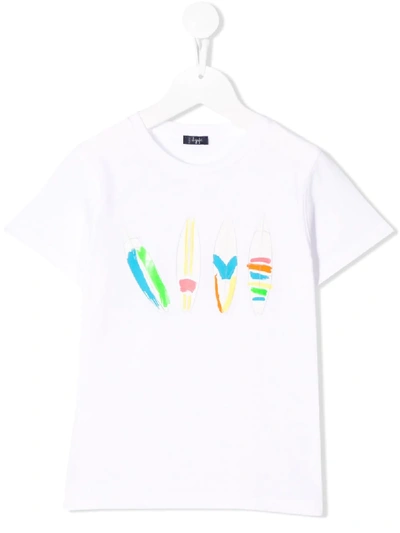 Shop Il Gufo Front Printed T-shirt In White