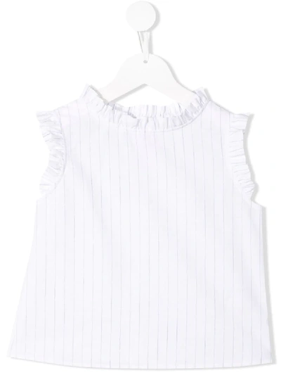 Shop Bonpoint Striped Blouse In White