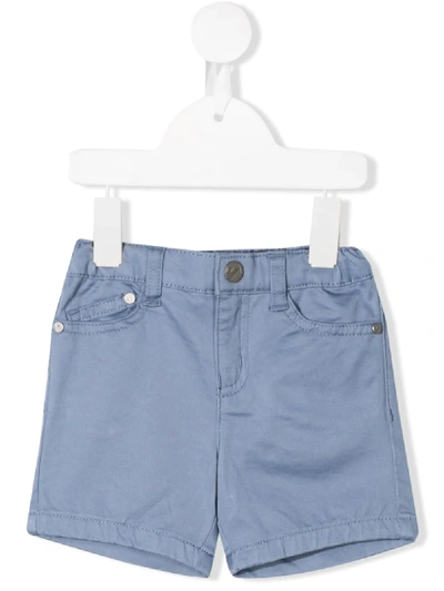 Shop Emporio Armani Plain Casual Shorts In Blue
