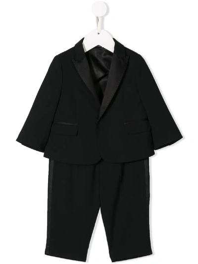 Shop Dolce & Gabbana Two-piece Tuxedo Suit In Black