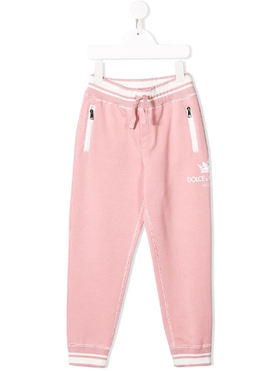 Shop Dolce & Gabbana Jersey Sweatpants In Pink