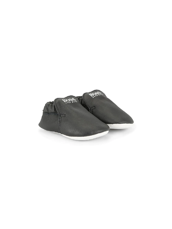 Hugo Boss Baby Crib Shoes In Black 