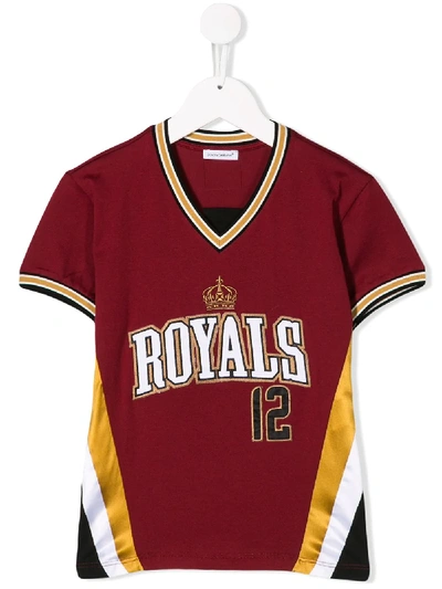 Shop Dolce & Gabbana Royals Top In Red