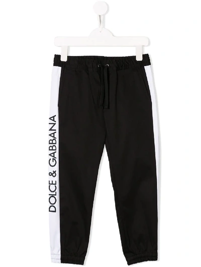 Shop Dolce & Gabbana Logo Track Pants In Black