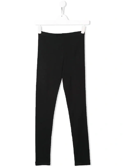 Shop Burberry Krista Logo Panelled Leggings In Black