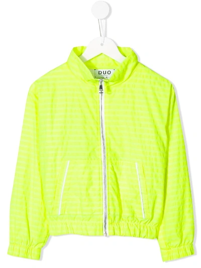 Shop Duo Ltd Stripe Jogging Jacket In Yellow