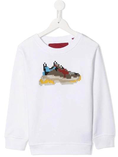 Mostly Heard Rarely Seen 8-bit Dadcore Crew Neck Sweatshirt In White