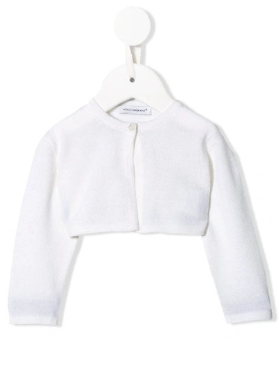 Shop Dolce & Gabbana One-button Cardigan In White