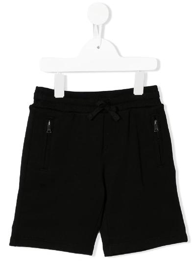 Shop Dolce & Gabbana Monogrammed Bermuda Shorts In Black