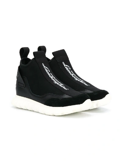 Shop Bumper Lamborghini Tape Hi-top Sneakers In Black