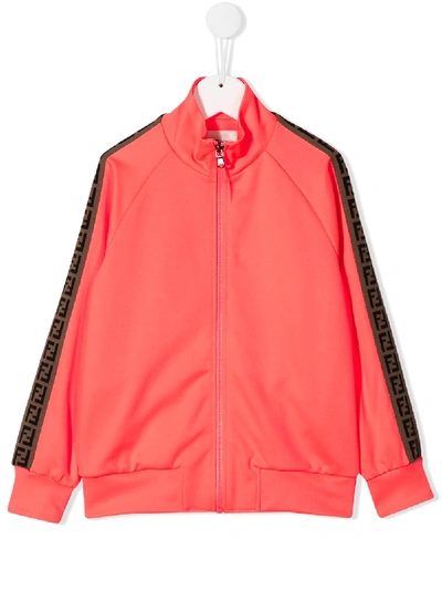 Shop Fendi Logo Jacket In Pink