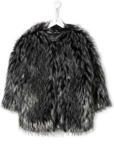 Shop Andorine Faux Fur Coat In Grey