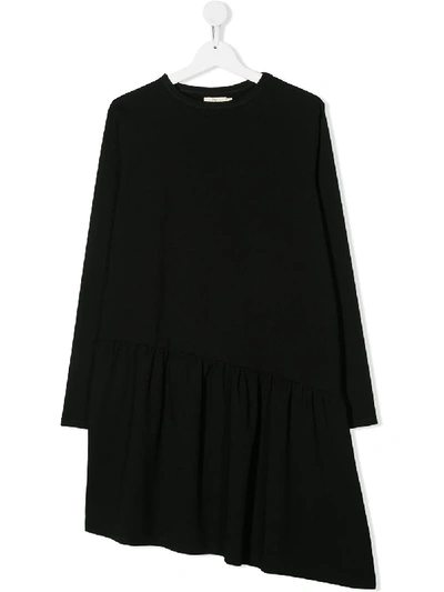 Shop Andorine Teen Asymmetric Dress In Black