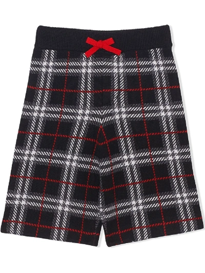 Shop Burberry Check Shorts In Black