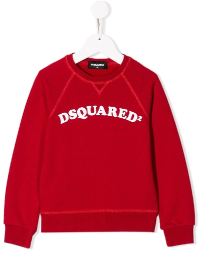 Dsquared2 Logo Printed Sweater In Red