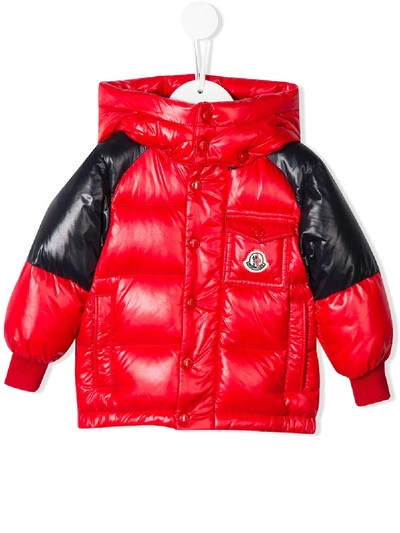 Shop Moncler Biarriz Padded Jacket In Red