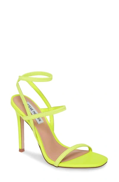 Shop Steve Madden Nectur Sandal In Yellow Neon
