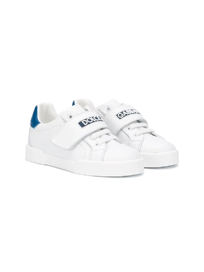 Shop Dolce & Gabbana Touch Strap Sneakers In White
