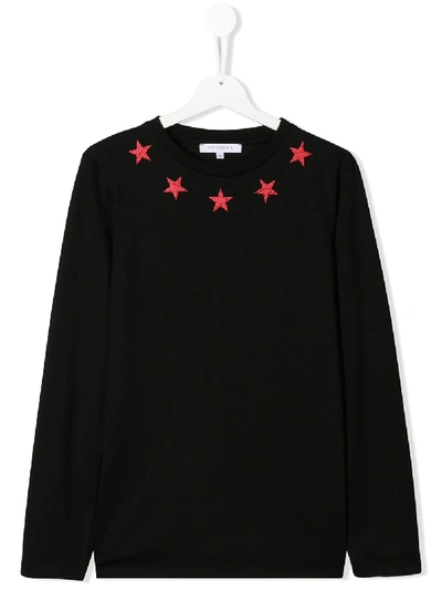 Shop Givenchy Star Print Top In Black