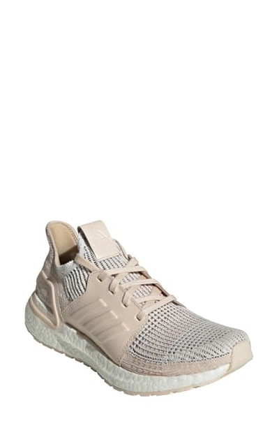 Shop Adidas Originals Ultraboost 19 Running Shoe In Crystal White/ Brown/ Linen
