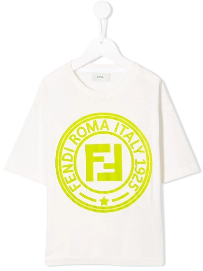 Shop Fendi Ff Print T-shirt In White