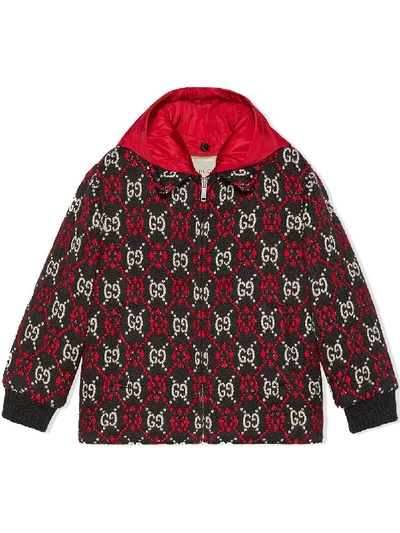 Shop Gucci Children's Gg Diamond Bomber Jacket In Black