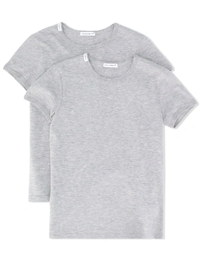Shop Dolce & Gabbana Cotton T-shirt (pack Of Two) In Grey