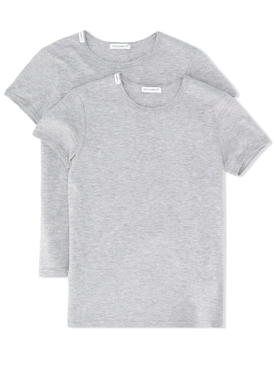 Dolce & Gabbana Basic Short Sleeve T-shirt Set Of Two In Grey