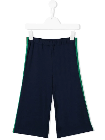 Shop Gucci Elasticated Waist Trousers In Blue