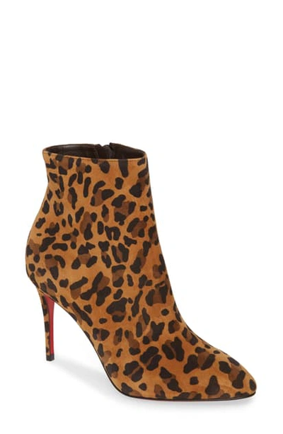 Shop Christian Louboutin Eloise Pointy Toe Bootie In Leopard