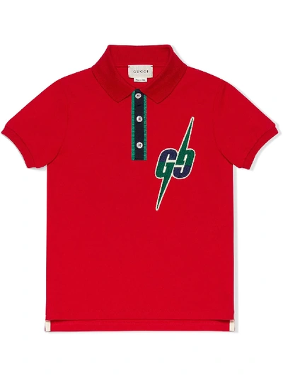 Shop Gucci Gg Blade Polo Shirt In Red