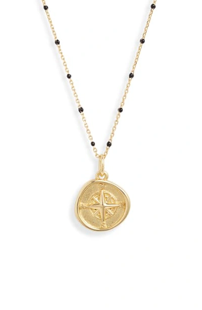 Shop Argento Vivo North Star Coin Pendant Necklace In Gold