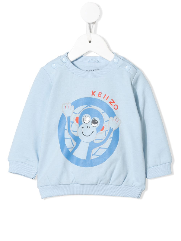 Kenzo Babies' Graphic Print Jumper In Blue ModeSens
