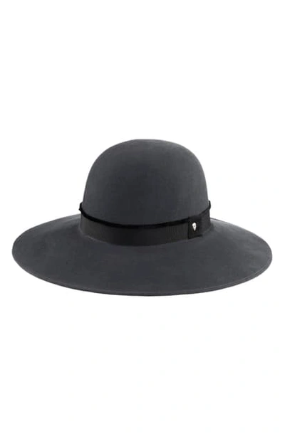 Shop Helen Kaminski Round Crown Wool Hat In Thunderstrom/ Black