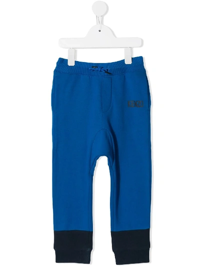 Shop Kenzo Two-tone Track Pants In Blue