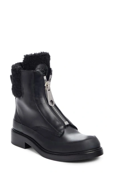 Shop Chloé Roy Genuine Shearling Bootie In Black