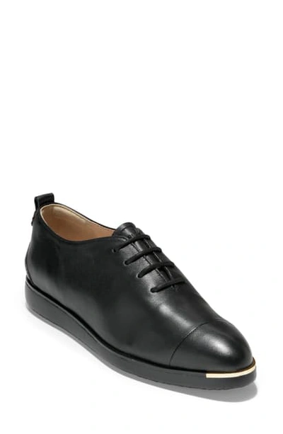 Shop Cole Haan Grand Ambition Oxford In Black Leather