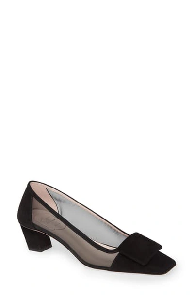 Shop Roger Vivier Belle Vivier Buckle Block Heel Pump In Black